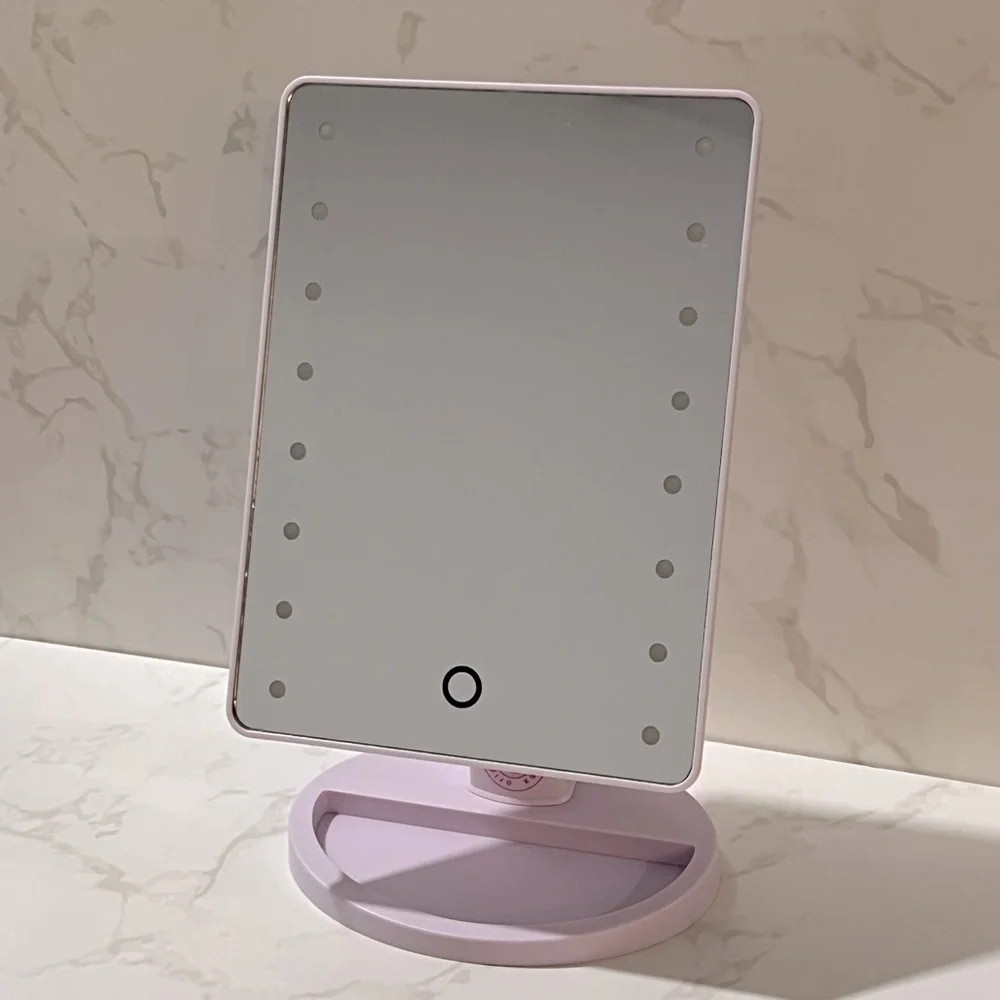NEW! Original Beauty Box Lighted Adjustable Portable Mirror